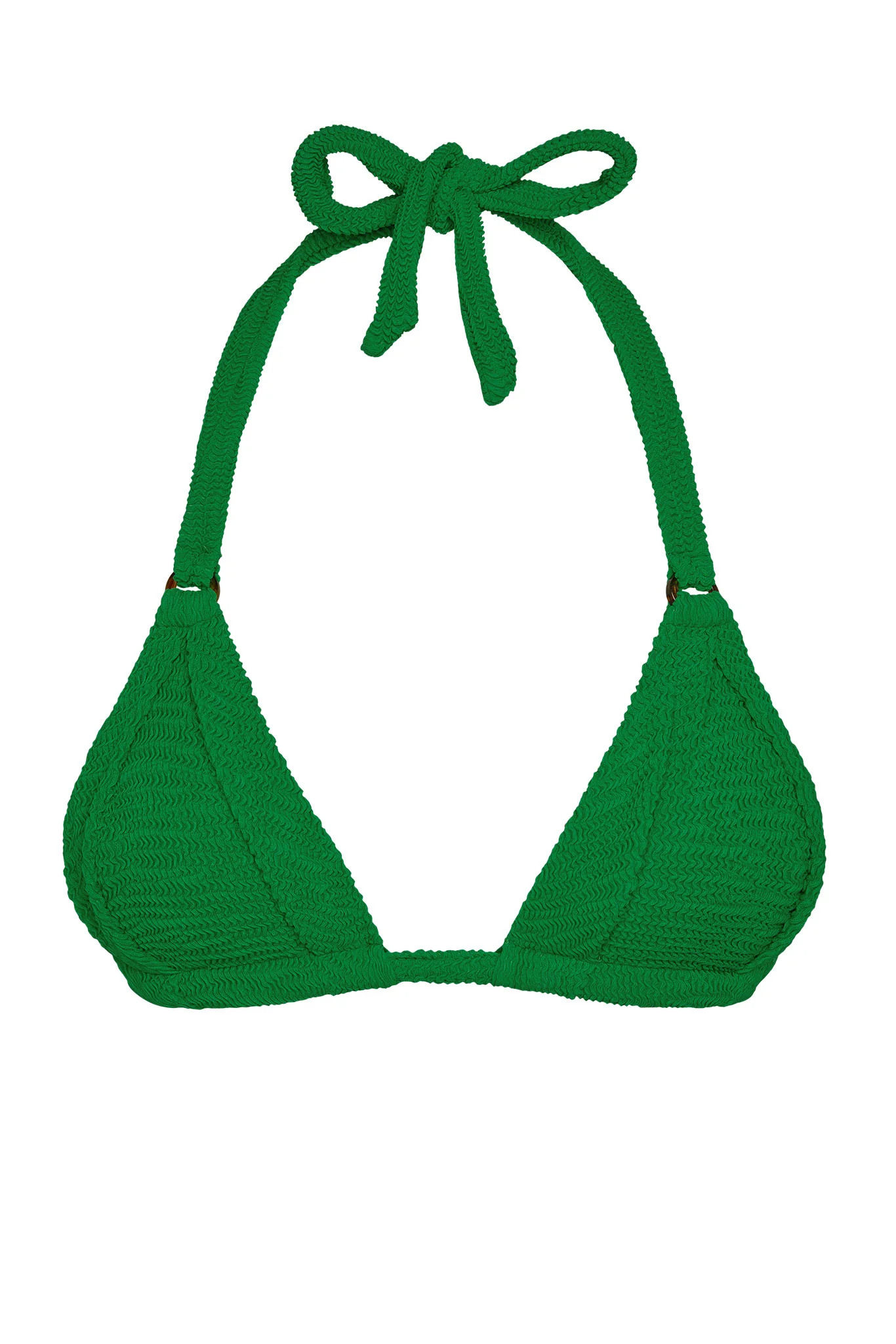 Morocco Top - Palm Green Crinkle | Monday Swimwear