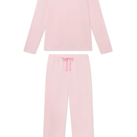 DreamModal Ribbon Long-Long Set in Bashful Pink | Lake Pajamas