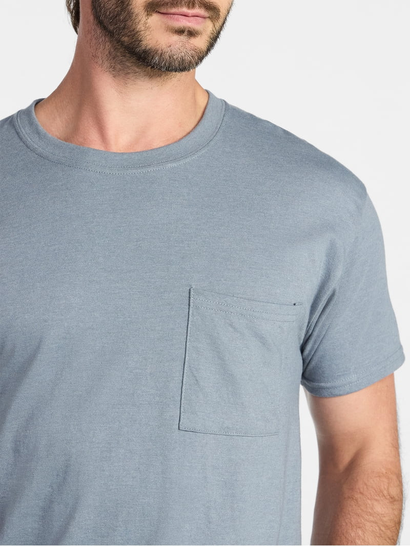 Athletic Works Men's and Big Men's Cotton Pocket Tee, Sizes S-5XL and Tall Sizes | Walmart (US)