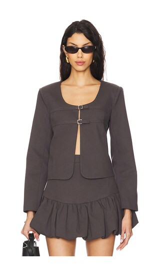 Line & Dot Devin Jacket in Charcoal. - size M | Revolve Clothing (Global)