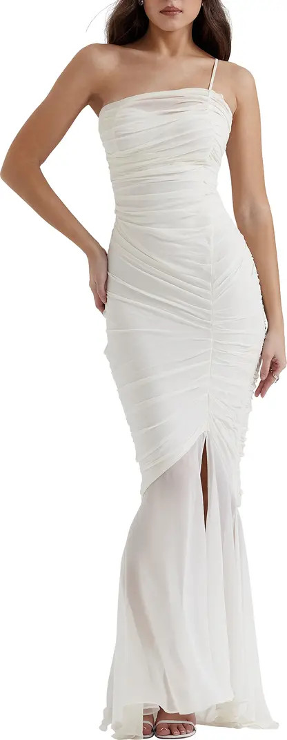 Pearla Ruched Georgette Cocktail Dress | Nordstrom