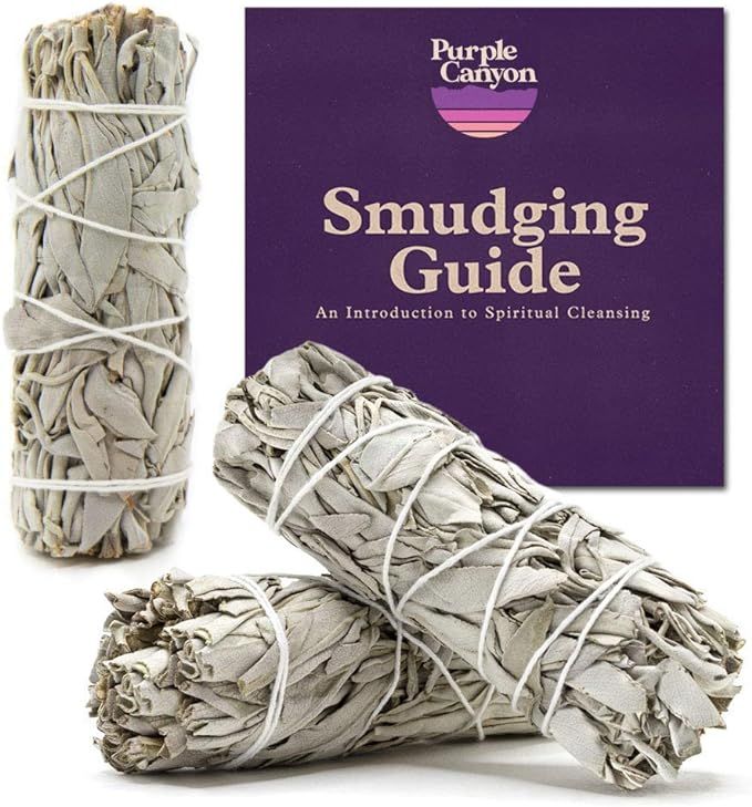 PURPLE CANYON White Sage Bundles - (3 Pack) - Sage Smudge Stick for Home Cleansing Incense Healin... | Amazon (US)