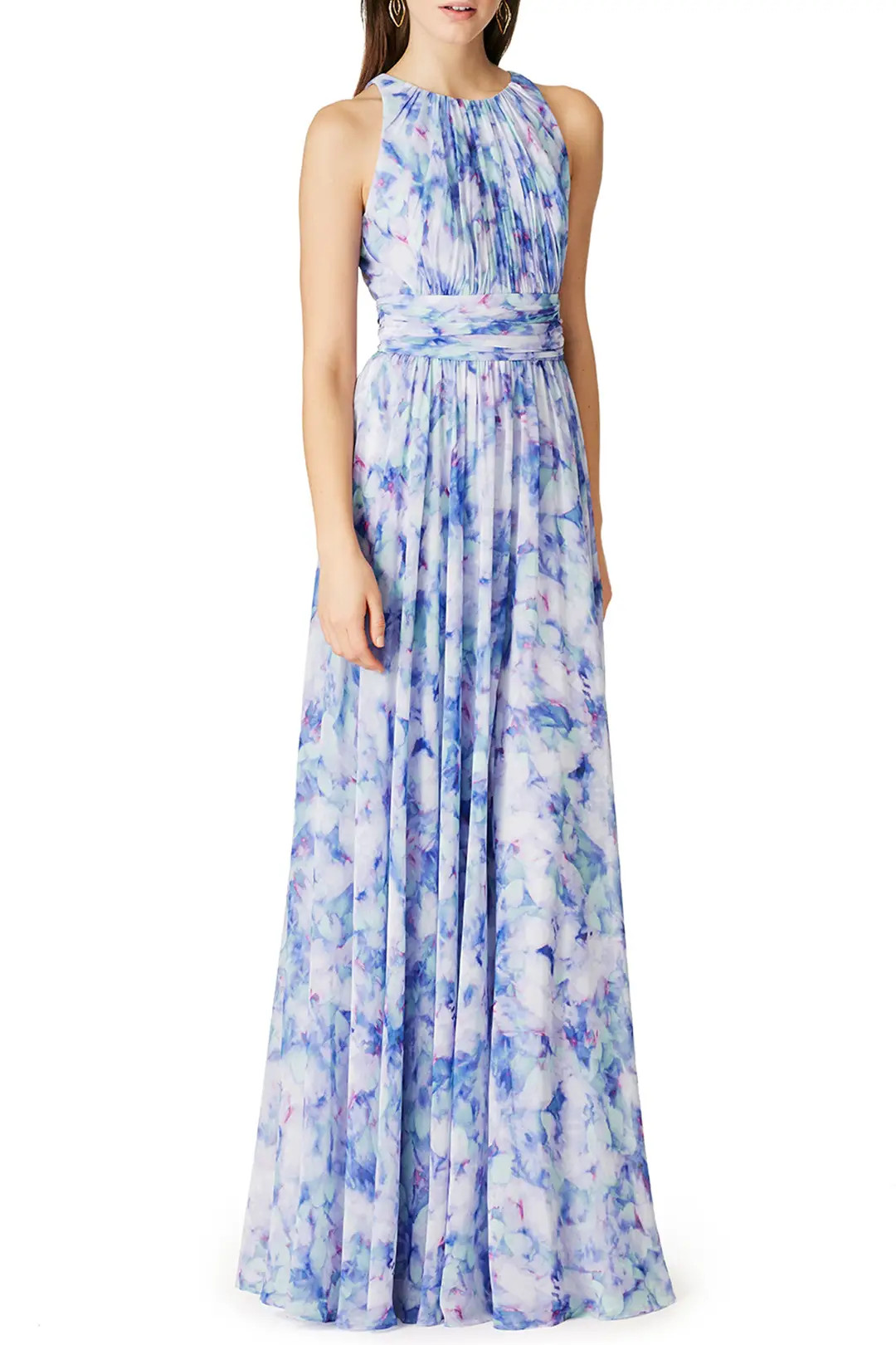 Badgley Mischka Water Lilies Maxi Dress | Rent The Runway