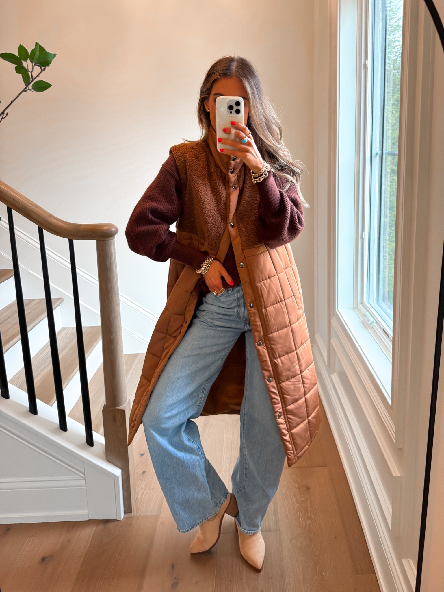 Wearing a size 25 jeans and small vest 

#LTKSeasonal #LTKFindsUnder50 #LTKSaleAlert