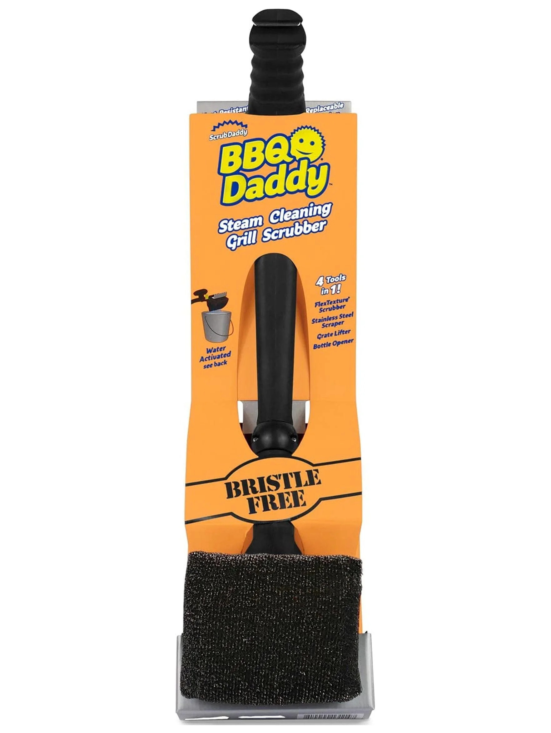Scrub Daddy BBQ Daddy Grill Brush - Steam Cleaning Scrubber with ArmorTec Steel Mesh, 1 Count | Walmart (US)