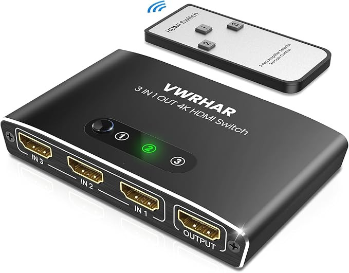 HDMI Switch 3 in 1 Out 4K UHD HDMI Switcher Splitter, Automatic Switch with Remote Metal Splitter... | Amazon (CA)