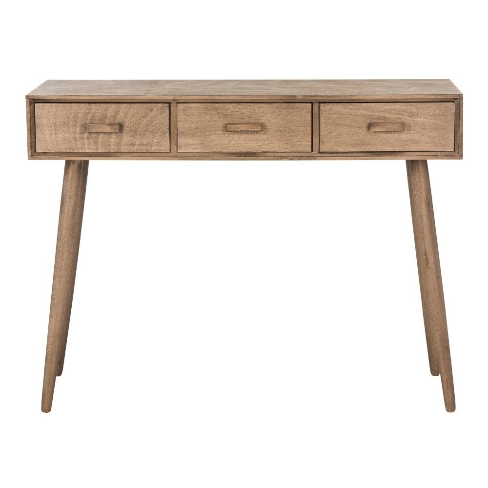 Albus 3 Drawer Console Table Chocolate - Safavieh | Target