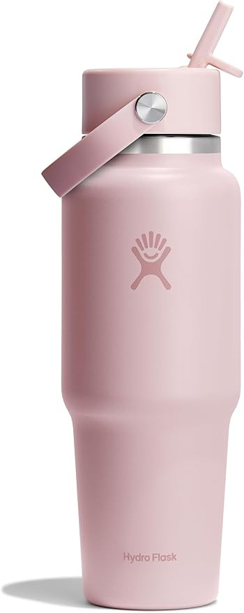 Hydro Flask Travel Water Bottle - Insulated Stainless Steel - Wide Straw Lid, Non Spill, Leakproo... | Amazon (US)