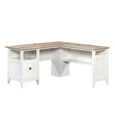 August Hill L-Shaped Home Office Desk Soft White - Sauder | Target