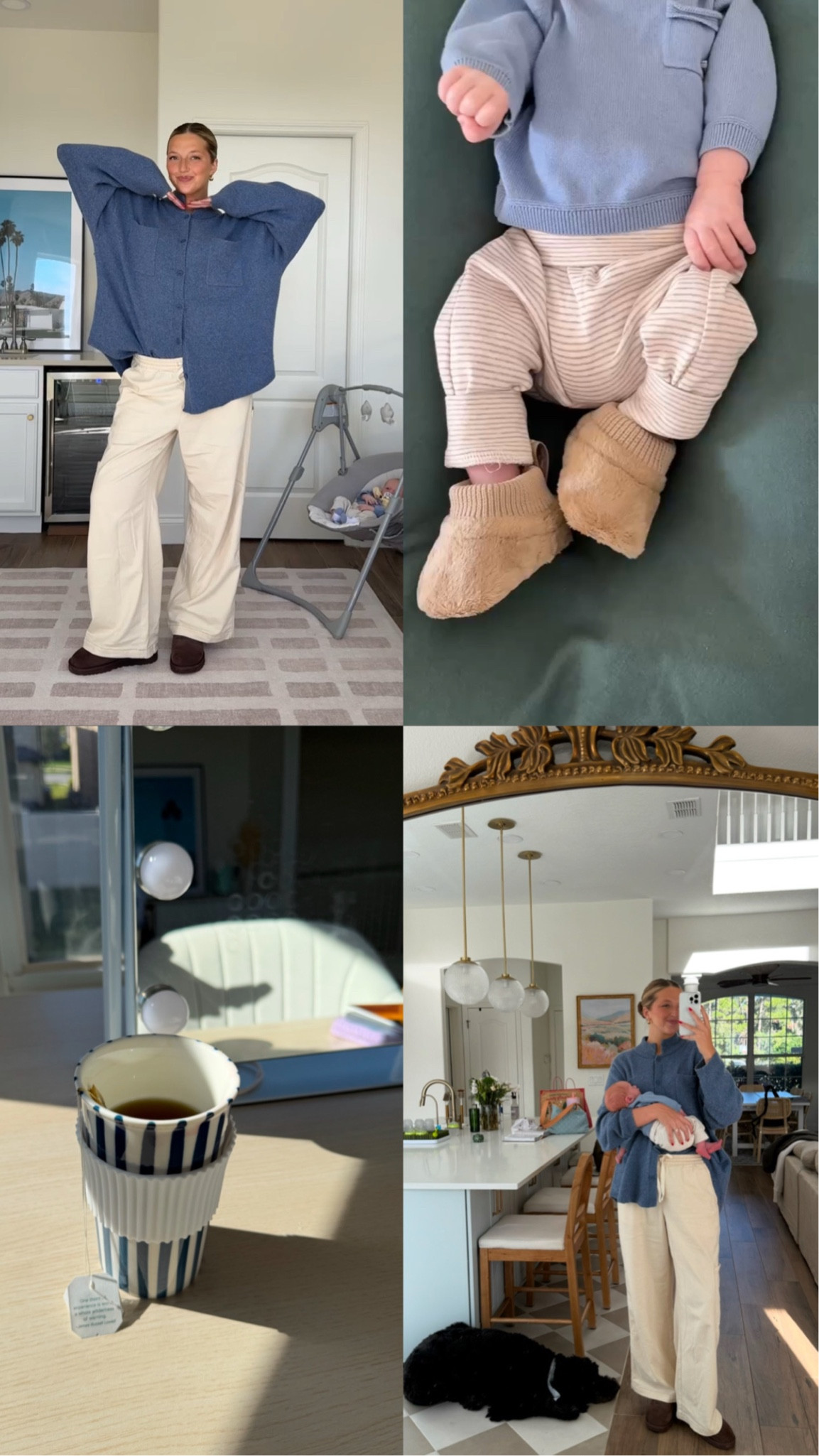 Matching church outfits & recent blues 🩵