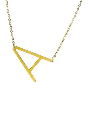 14K Gold Plated Initial Pendant Necklace with Gift Box - Multiple Letters Available | Nordstrom Rack