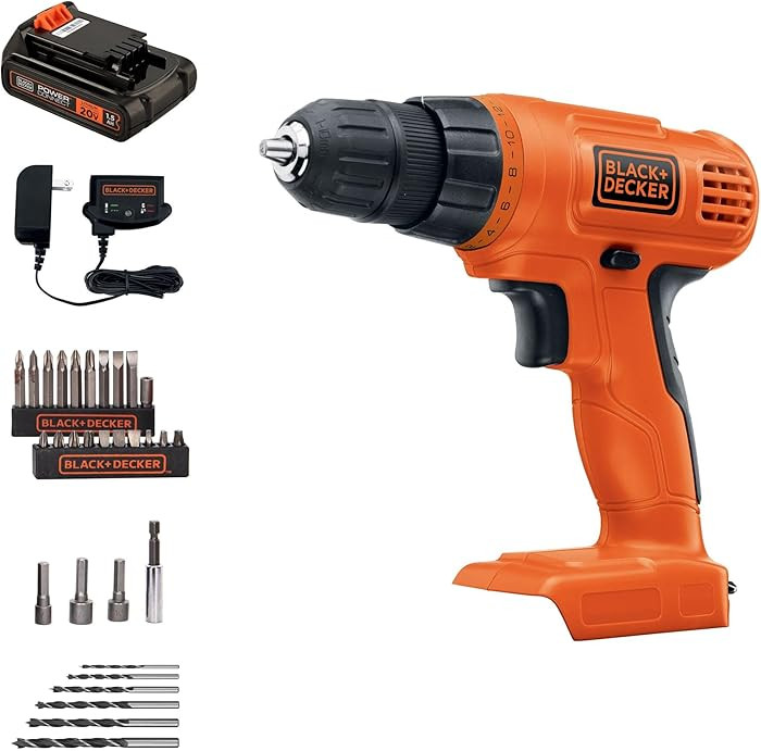 BLACK+DECKER 20V MAX POWERCONNECT Power Drill Cordless Drill Driver Electric Screwdriver with 30 ... | Amazon (US)