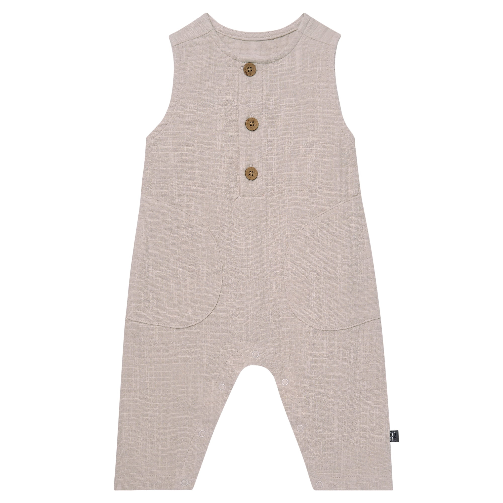 Modern Moments by Gerber Baby Boy Sleeveless Henley Romper, Sizes 0/3 Months - 24 Months | Walmart (US)