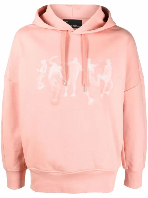 Neil Barrett Blurred Dancers Cotton Hoodie - Farfetch | Farfetch Global