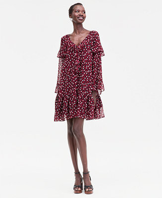 Women's Ruffle-Trim Bell-Sleeve Dress, Macy's Exclusive | Macy's