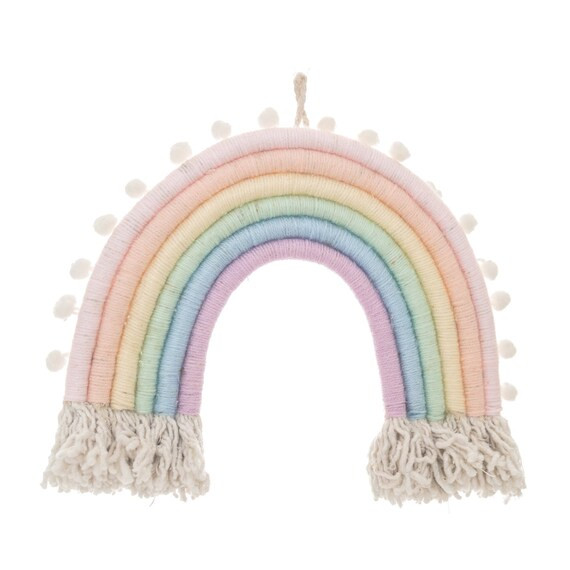 Macrame Wall Hanger/ Colorful Kids Bedroom Design /Large Rainbow Macrame Wall Hanging /Best Gift ... | Etsy (US)