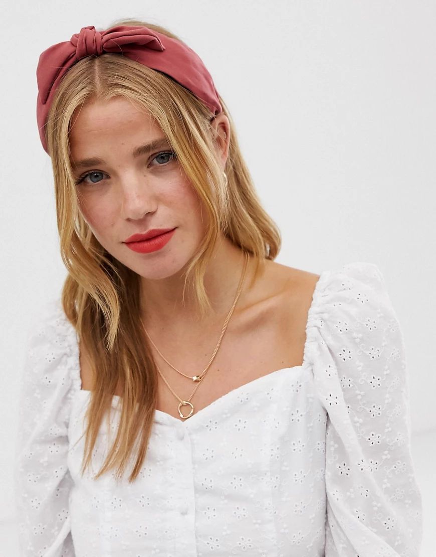 Ashiana pink oversized bow headband | ASOS (Global)