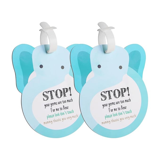 Elephant Baby Don‘t Touch Sign Baby Car Seat Cover Tag Newborn Stroller Tag Do Not Touch Sign f... | Amazon (US)