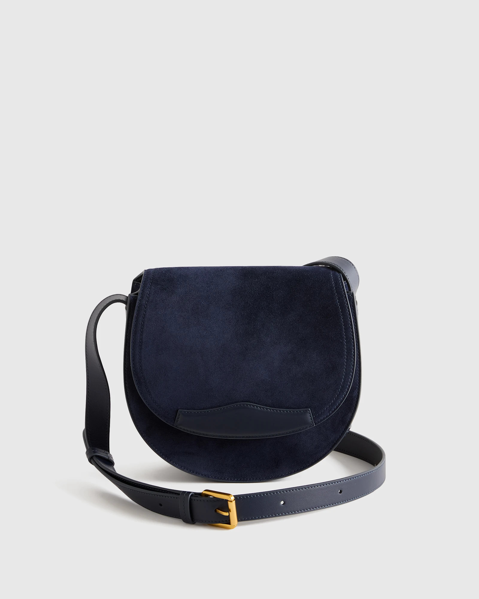 Quince | Women's Italian Suede Saddle Bag in Whiskey, Suede Leather | Quince
