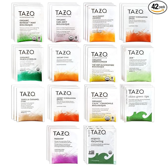 Tea Bags Sampler Assortment Variety Pack Gift Box (42 Count) 14 Different Flavors Gifts for Her H... | Amazon (US)