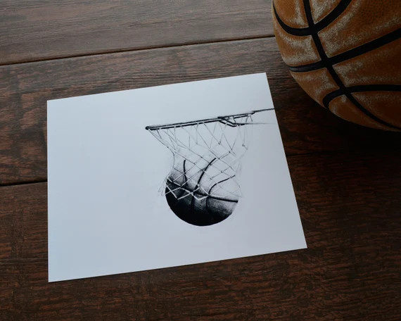 Basketball Decor, Personalized Basketball Art, Basketball Boys Bedroom, Teen Room Basketball Art,... | Etsy (US)