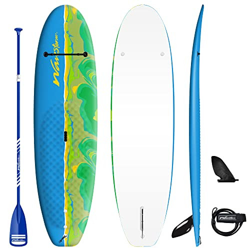 WAVESTORM 8ft Junior Stand Up Paddleboard | Superior Foam Construction with Stringers | Accessories Included Adjustable Paddle Leash and Removable fin| Carry Handle | Sized for Youth | Amazon (US)