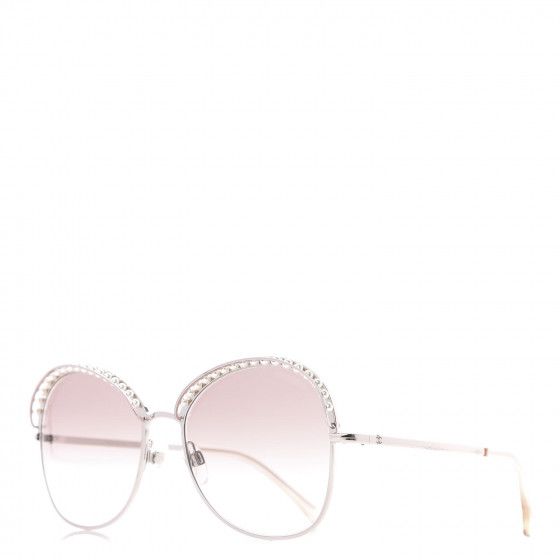 CHANEL Pearl Sunglasses 4246-H Pink Gold | Fashionphile