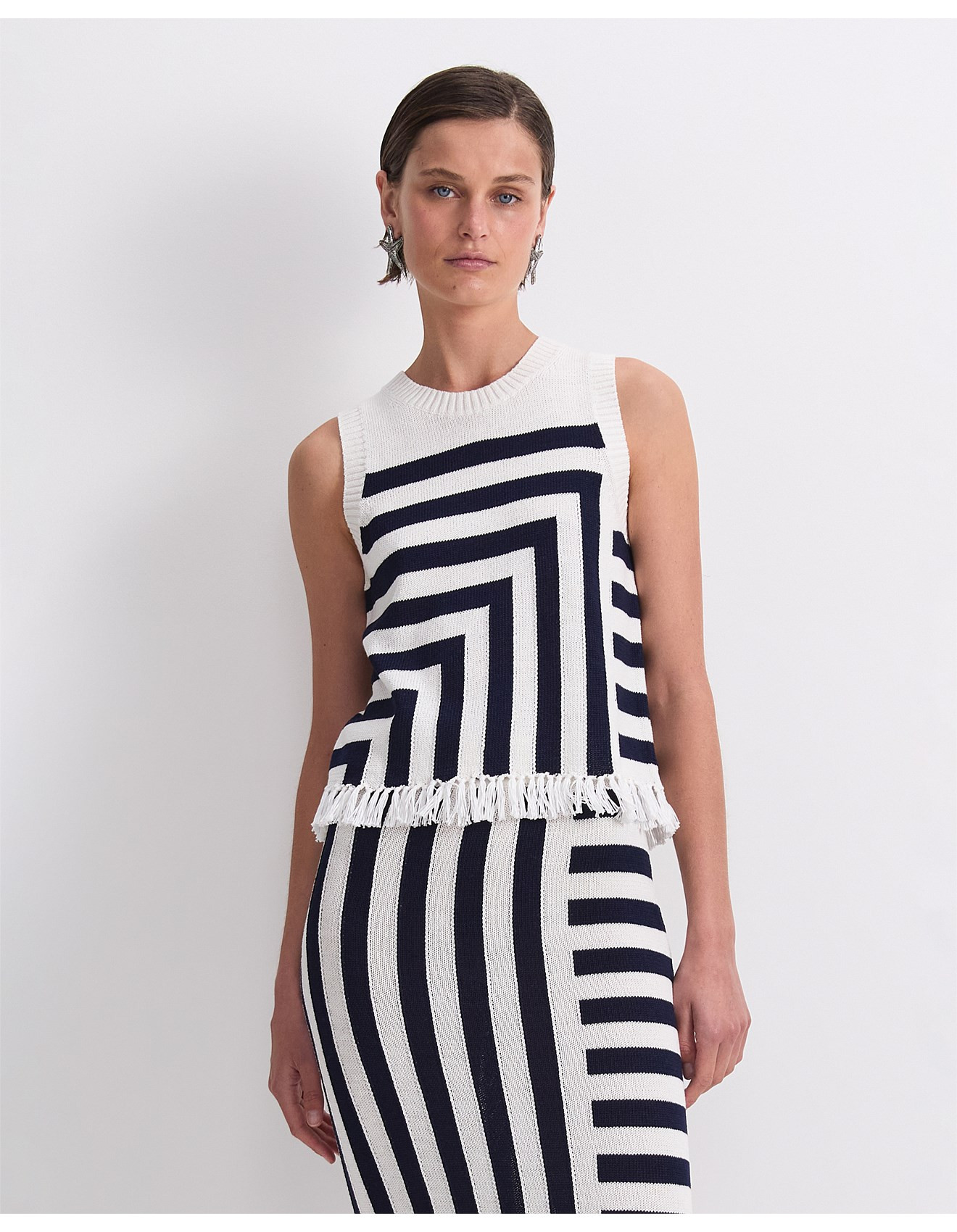 AVOCA FRINGE KNIT TOP | David Jones (Australia & New Zealand)