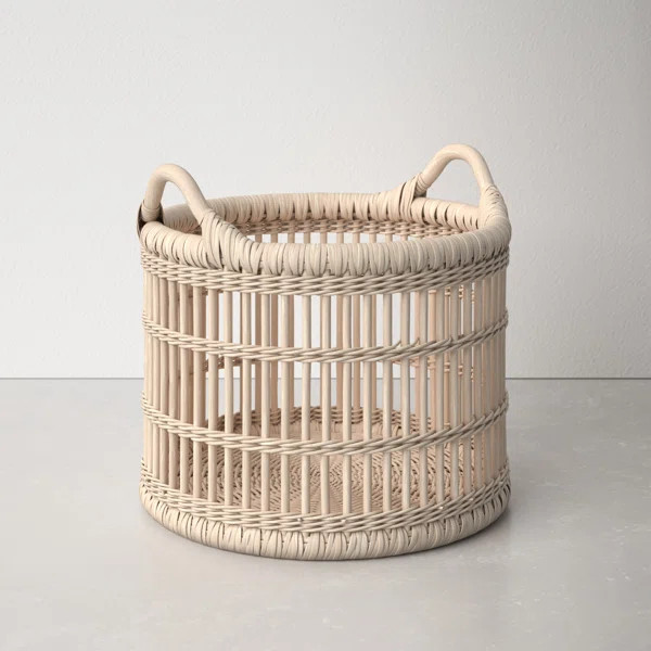 Open Weave Storage Rattan Basket | Wayfair North America