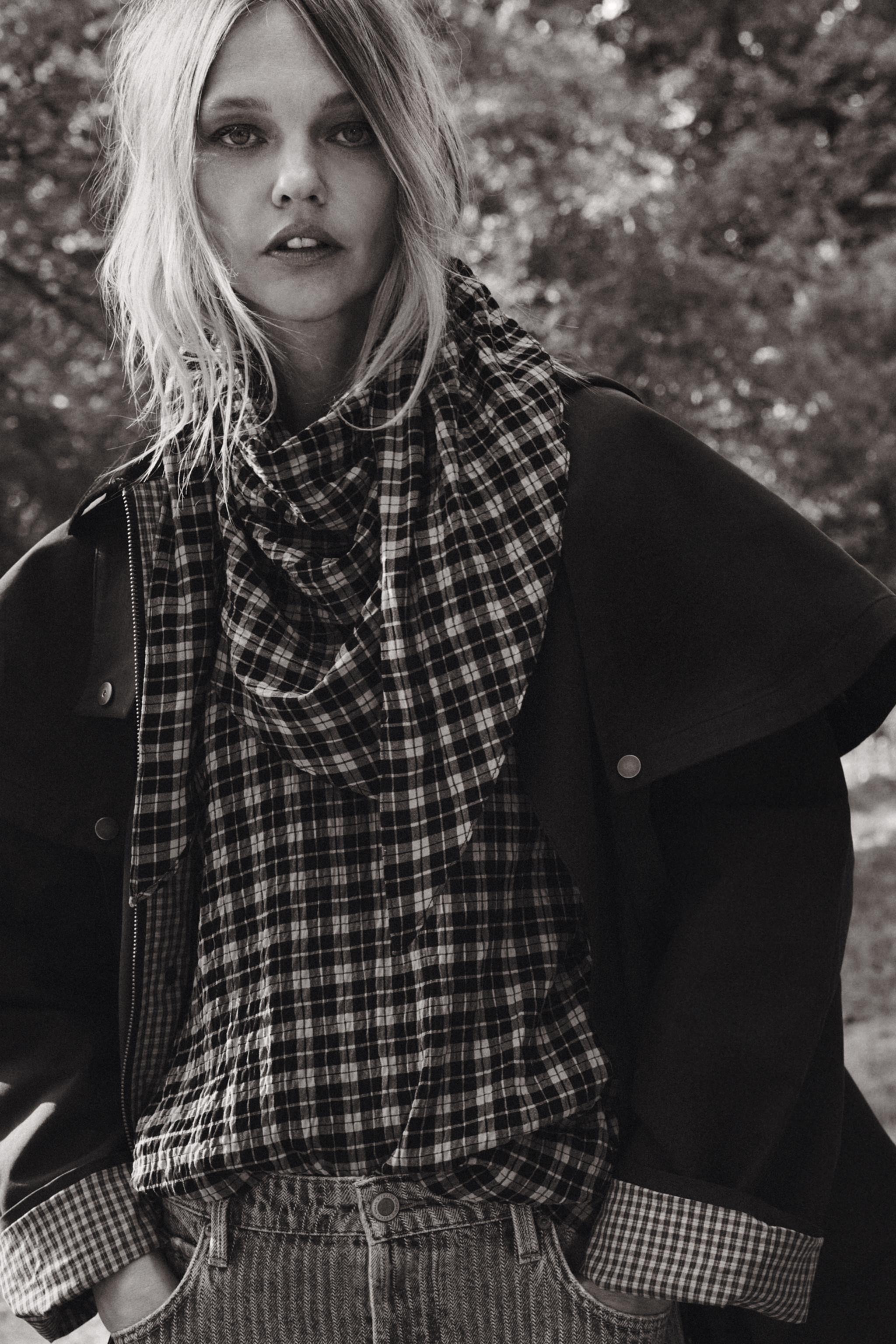 ZW COLLECTION MULTIWAY SCARF CHECK SHIRT | Zara AU