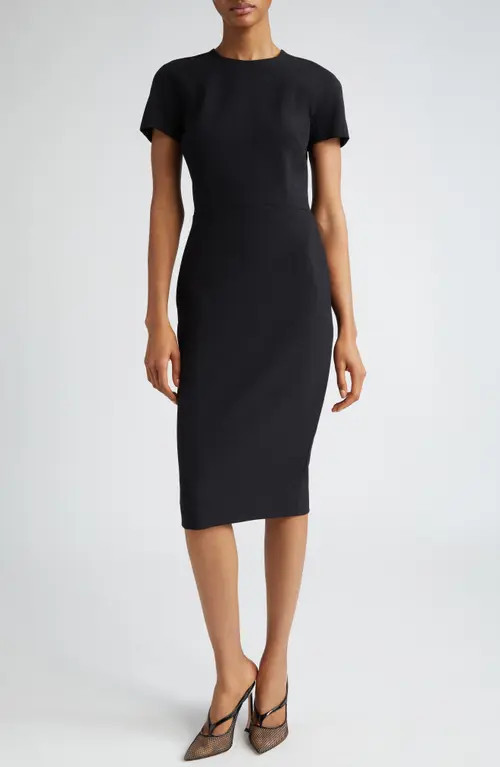 Victoria Beckham Crepe Sheath Dress in Black at Nordstrom, Size 2 Us | Nordstrom