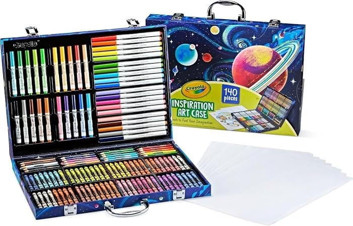Crayola Inspiration Art Case Space Coloring Set (140pcs), Essential Easter Basket Stuffers, Art Kit for Kids, Crayons, Markers, Pencils, Easter Gifts for Kids, Ages 5+ [Amazon Exclusive] | Amazon (US)