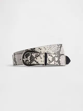 Leather Snake Print Belt | Gap (US)