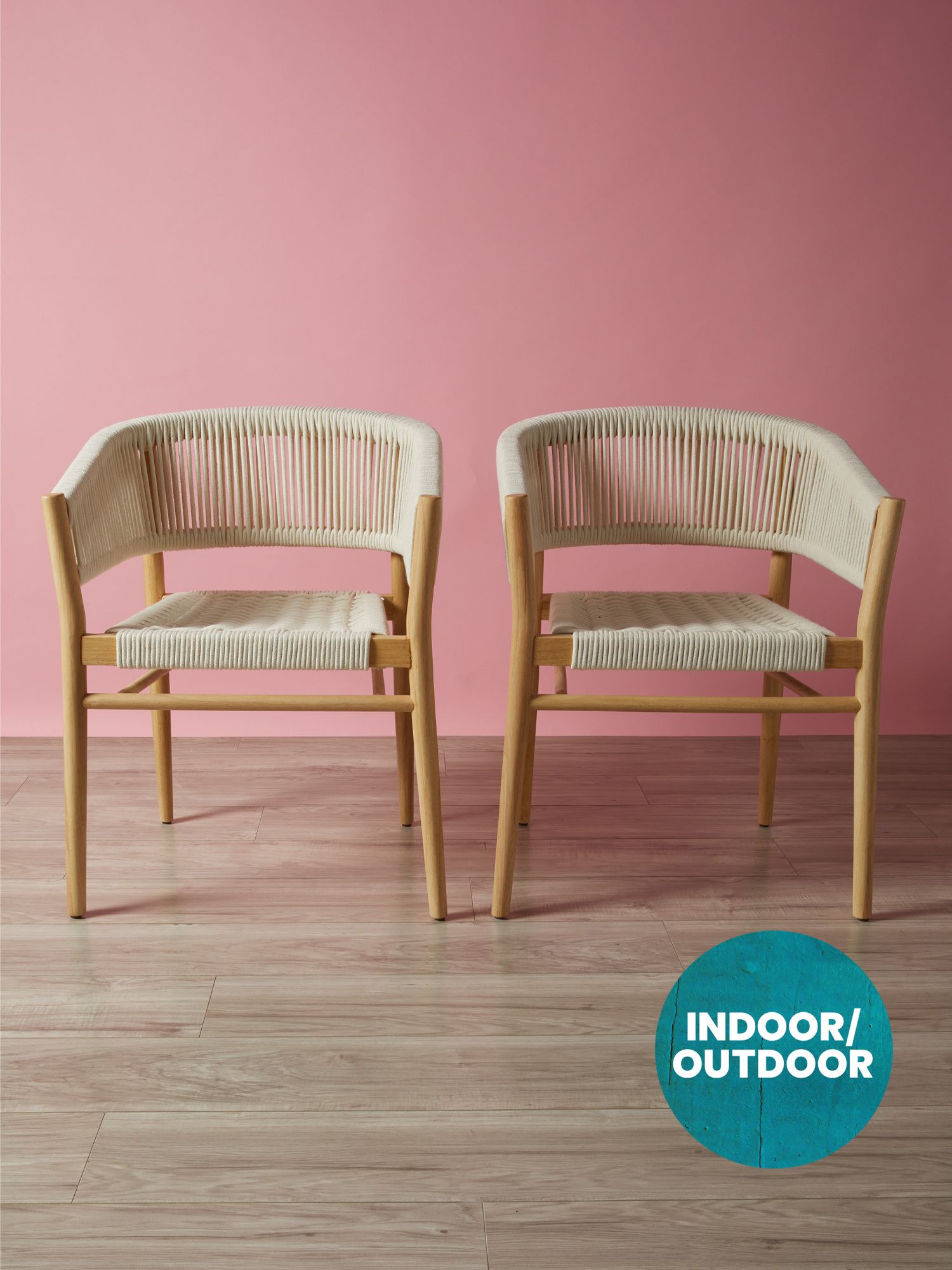 2pk 31in Indoor Outdoor Rope Scandinavian Dining Chairs | Accent Furniture | HomeGoods | HomeGoods