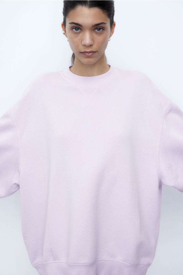 Oversized Sweatshirt - Light purple - Ladies | H&M US | H&M (US + CA)