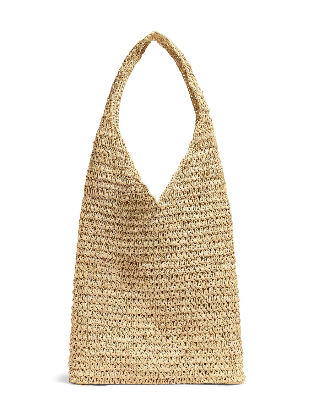 Raffia Crochet Hobo Tote | Faherty