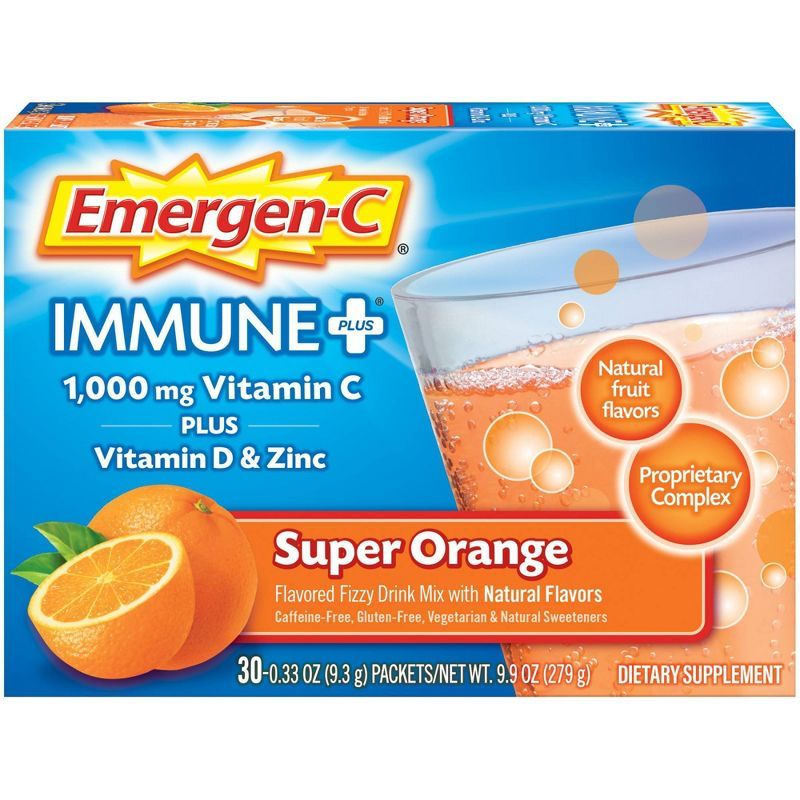Emergen-C Immune+ Powder Drink Mix with Vitamin C - Super Orange | Target