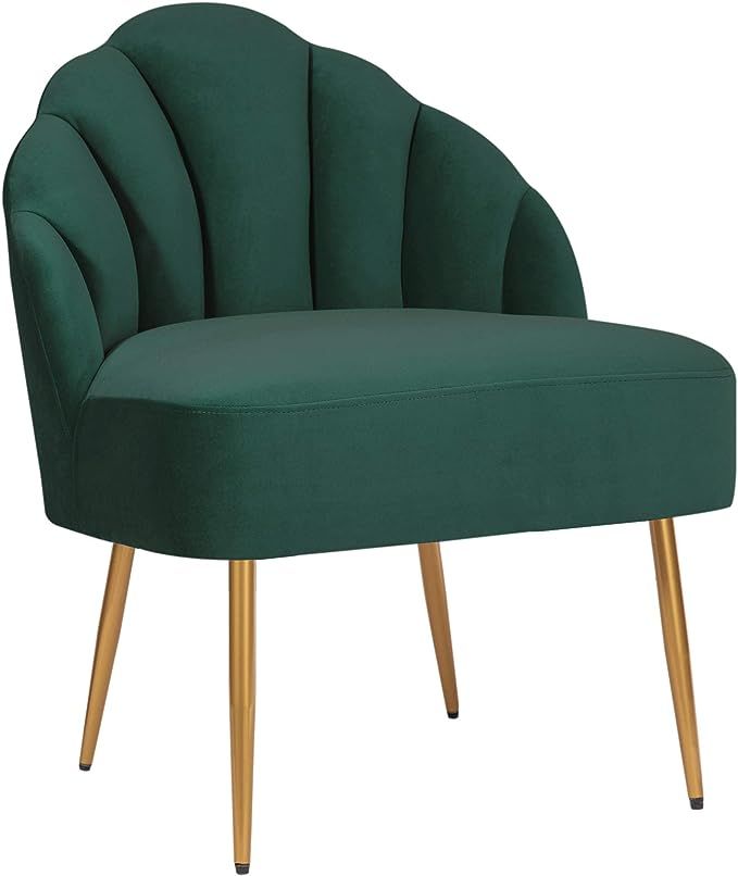 Amazon Brand – Rivet Sheena Glam Tufted Velvet Shell Chair, 23.5"W, Emerald | Amazon (US)