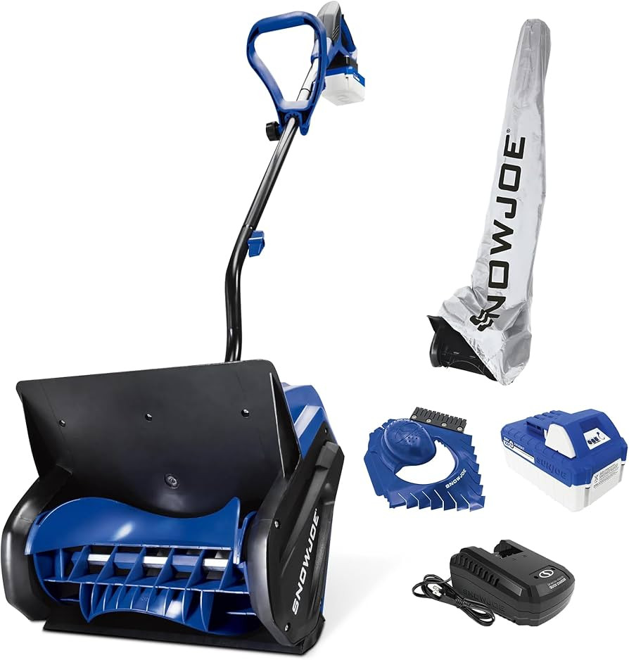 Snow Joe 24V Cordless Electric Snow Shovel Kit w/ Cover & Scraper, 13" Clearing Path, 400W Motor ... | Amazon (US)