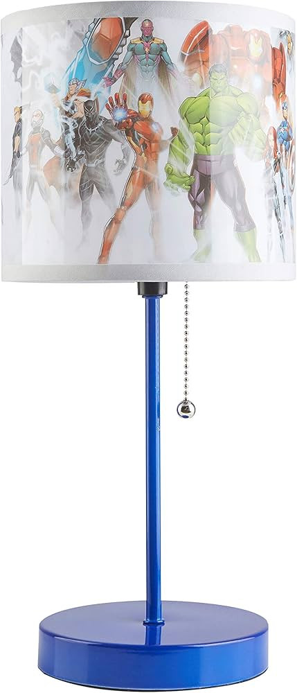 Avengers Infinity War Stick Table Kids Lamp Metal,with Pull Chain, Themed Printed Decorative Shad... | Amazon (US)