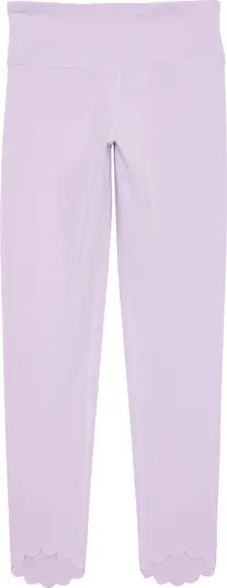 Zella Girl High Waist 7/8 Scalloped Leggings | Nordstrom | Nordstrom