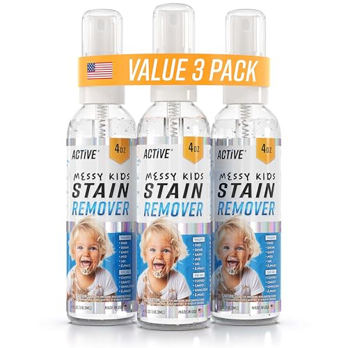 Messy Kids Stain Remover Spray - 3 Pack 4oz Laundry Spot Cleaner, Natural Stain Treater Spray for... | Amazon (US)