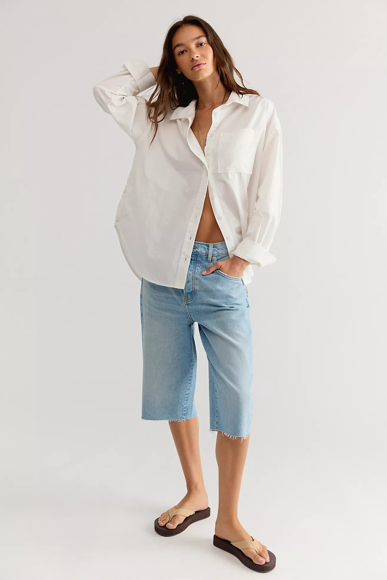 We The Free Lexi Poplin Button Down Shirt | Free People (Global - UK&FR Excluded)