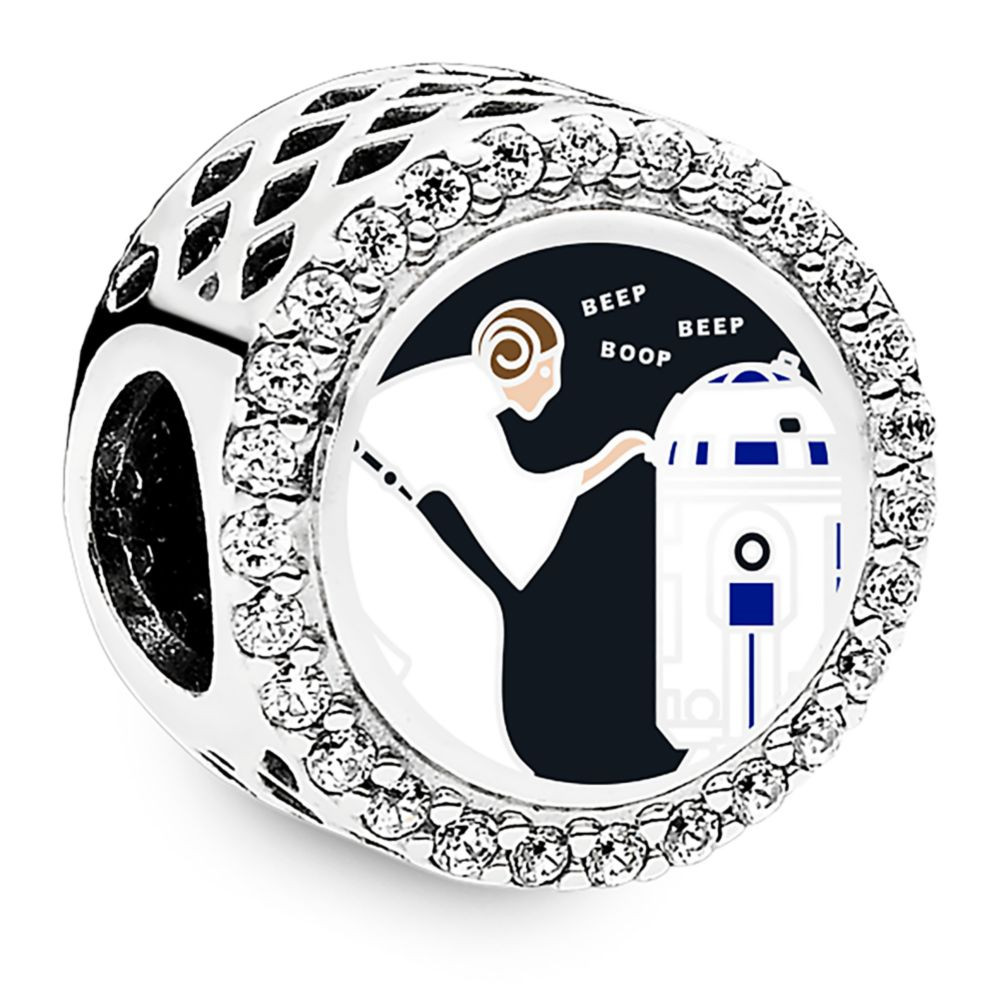 Princess Leia and R2-D2 Charm by Pandora \u2013 Star Wars | Disney Store