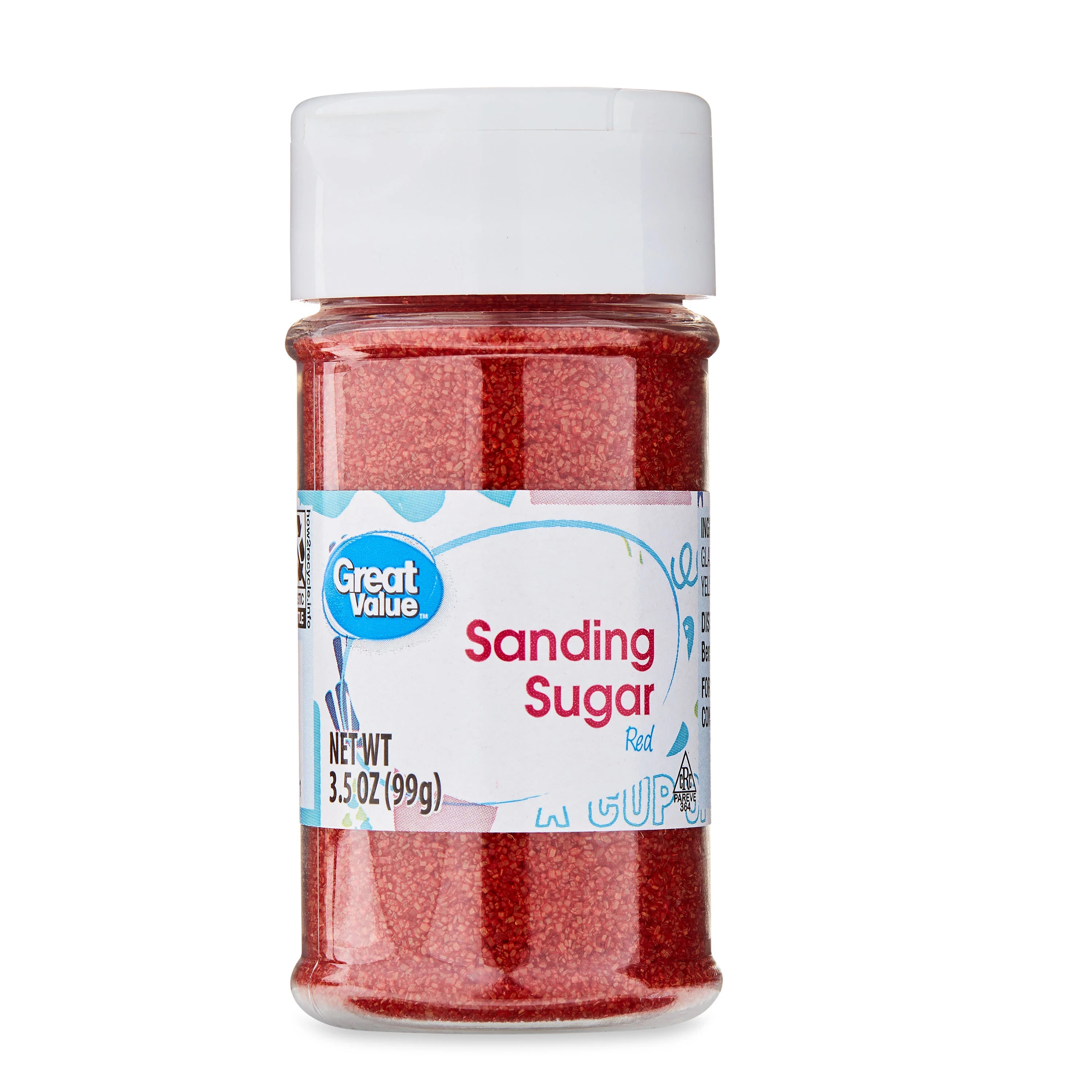 Great Value Red Sanding Sugar, 3.5 oz | Walmart (US)