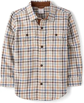 Gymboree Boys and Toddler Long Sleeve Linen Button Up Shirt | Amazon (US)