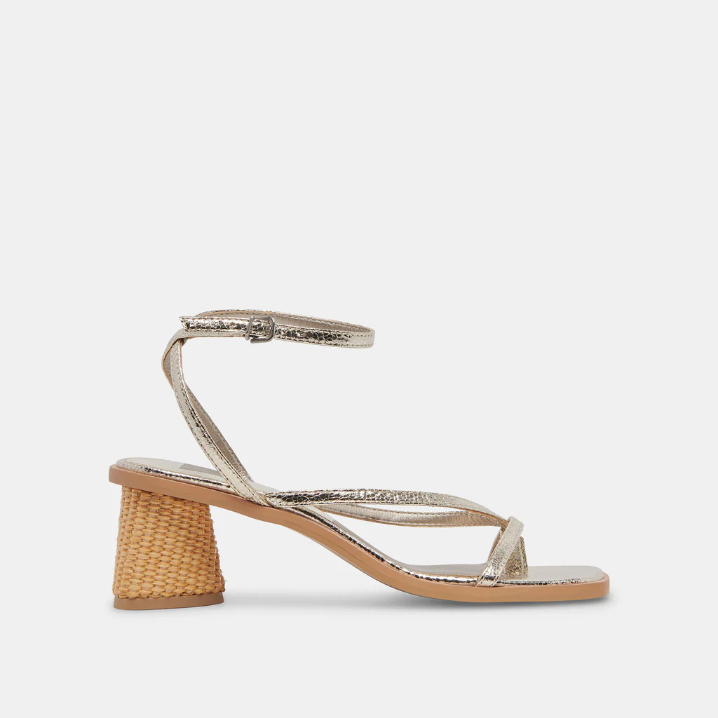BANITA SANDALS LIGHT GOLD CRACKLED STELLA | DolceVita.com