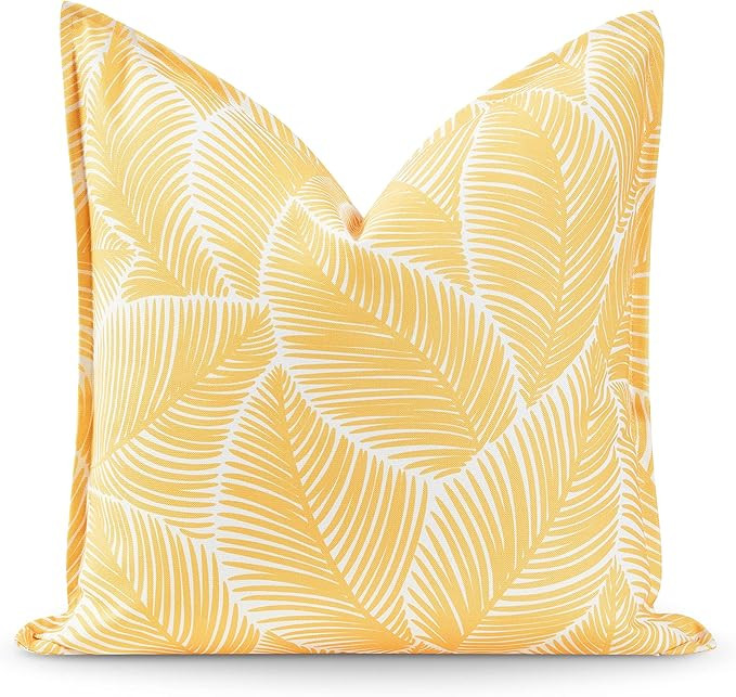 Hofdeco Premium Coastal Patio Indoor Outdoor Pillow Cover Only, 20"x20" Water Resistant for Backy... | Amazon (US)