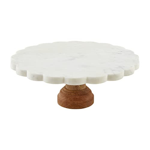 Mud Pie Marble Cake Stand, 12" dia, White | Amazon (US)