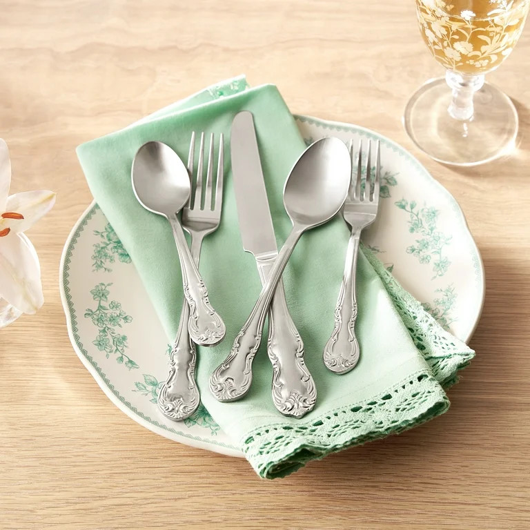 Pioneer Woman Agatha Satin 20 piece Flatware Set | Walmart (US)